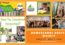 Homeschool Roster Weekly: April 27 – May 3